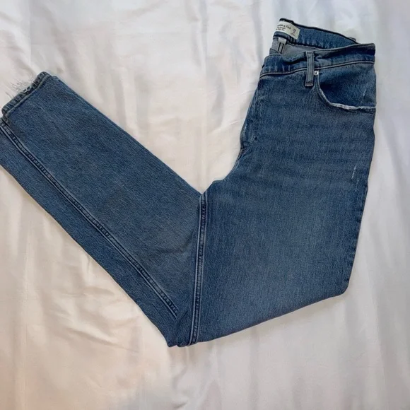 Abercrombie & Fitch Curve Love Ultra High Rise Blue Jeans Size 8L - Picture 1 of 5